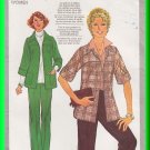 Vintage Simplicity Sewing Pattern 8250 Sz 40-46 Women's Retro Jacket Pants Topstitching Collar Yoke