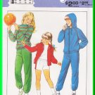 Vintage Style Sewing Pattern 3230 Sz 7-12 Girls' Sweatsuit Tracksuit Hoody Sweatshirt Jogging Pants