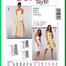 Burda 7539 Sewing Pattern Sz 8-18 Misses' Evening Dress Formal Prom Party Gown Empire Bodice Brides