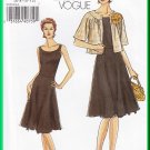 Vogue 8232 Sewing Pattern Size 6-12 Misses' Outfit Cardigan Jacket Dress Pretty Fit and Flare Dress