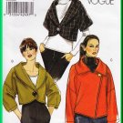 Vogue 8522 Sewing Pattern Size 8-16 Misses' Cropped Jackets Kimono Sleeves Avant Garde Shawl Collar