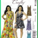 McCall's 6114 Sewing Pattern Sz 14-20 Misses' Dress Funky Beach Tropical Holidays Empire Bodice Cute