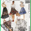 McCall's 6442 Sewing Pattern Sz 6-10 Misses' Tiered Skirts Rodeo Cowgirl Country Prairie Chic Skirts