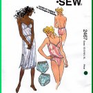Kwik Sew 2467 Sewing Pattern Sz XS-XL Misses' Undergarment Lingerie Camisole Panties Slips Underwear