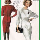New Look 6066 Vintage Sewing Pattern Sz 8-18 Misses' Dress Classic Slim 80s Sheath Raglan Shoulders