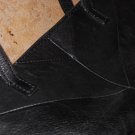 Black Leather Fossil Shoulder Bag EastWest Barrel Purse Chevron Pattern Leather Classic Elegant Chic