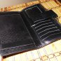 Vintage Black Leather Pocketbook Checkbook by Birks Retro Ladylike Kisslock Wallet Coin Compartment
