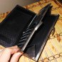 Vintage Black Leather Pocketbook Checkbook by Birks Retro Ladylike Kisslock Wallet Coin Compartment