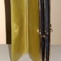 Vintage Olive Avocado Green Leather Pocketbook Retro Feminine Ladylike Wallet Kisslock Coin Holder