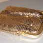 Vintage Goldton Metal Mesh Coin Holder Retro Mesh Shiny Disco Fever Chic Kisslock Coin Keeper Dainty