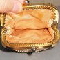 Vintage Goldton Metal Mesh Coin Holder Retro Mesh Shiny Disco Fever Chic Kisslock Coin Keeper Dainty