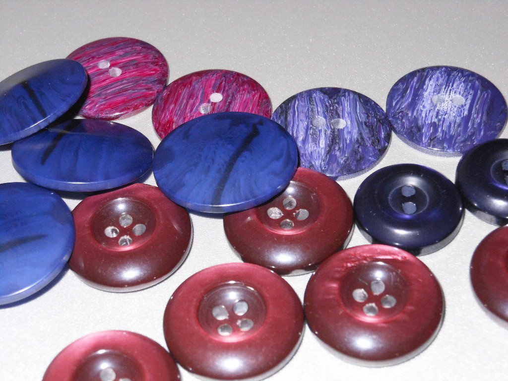 large purple buttons