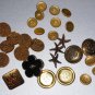 Fancy Gold Tone Buttons Shank Flat Decoration Sewing Crafts Large Medium Small Crests Rope Starfish