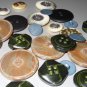 Elegant Formal Suit Jacket Coat Buttons Lot Various Motif Sizes Leather Look Iridescent Plastic Horn