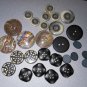 Elegant Formal Suit Jacket Coat Buttons Lot Various Motif Sizes Leather Look Iridescent Plastic Horn