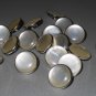 Small Classic Pearly White Silver Tone Shank Buttons Lot for Sweaters Blouses Tops Jackets Sew-on