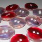Medium Faux Mother of Pearl Plum Purple Buttons Plastic Two Hole Flat Sew-On Tops Jackets Sweaters