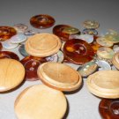 Wood Faux Tortoise Shell Mother of Pearl Buttons Tiny Sweater Blouse Jacket Coat for Crafts Sewing