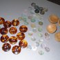 Wood Faux Tortoise Shell Mother of Pearl Buttons Tiny Sweater Blouse Jacket Coat for Crafts Sewing