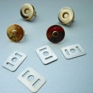 Gold Tone Metal Clip-On Magnetic Snaps 2 Sets Magnet Snap Buttons Arts Crafts Clothing Accessories