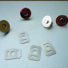 Silver Tone Metal Magnetic Snaps 2 Sets Clip-On Magnet Snap Buttons Arts Crafts Clothing Accessories