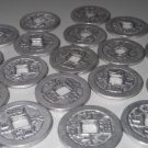 Gunmetal Silver Tone Metal Asian Chinese Coins Lot for Crafts Hobbies Clothing Accessories Sewing