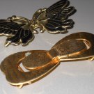 Gold Tone Belt Buckles Butterflies Buckles 80s Retro DIY Elastic Self Fabric Belt Sewing Clothing