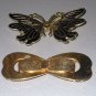 Gold Tone Belt Buckles Butterflies Buckles 80s Retro DIY Elastic Self Fabric Belt Sewing Clothing
