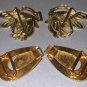 Gold Tone Belt Buckles Butterflies Buckles 80s Retro DIY Elastic Self Fabric Belt Sewing Clothing