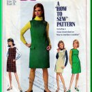 Simplicity 7270 CUT Vintage Sewing Pattern Sz 12 Girls' Jumper Dress Gathered Yoke Pocket Flaps 60s