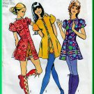 Simplicity 9544 CUT Vintage Sewing Pattern Sz 12 Misses' Mini Dress Shorts Cute Funky Hippy Chic 70s