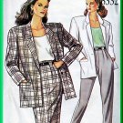 New Look 6332 Sewing Pattern Sz 8-18 Retro Power Suit Boxy Blazer  Slim Skirt Pleated Trouser Pants