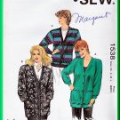 Kwik Sew 1538 Vintage Sewing Pattern Sz XS-XL Sweater Knit Cardigan Retro 80s Boyfriend Cardigan