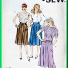 Kwik Sew 1449 Vintage Sewing Pattern Sz 14-20 Retro 80s Skirts 3 Styles Gathered Waist Jumper Style