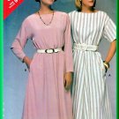 Butterick 5362 Vintage Sewing Pattern Sz 14-18 Pullover 80s Dress Elastic Waist Short Long Sleeves