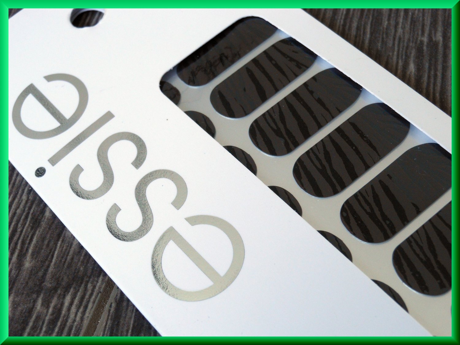 Essie Nail Polish Stickers A to Zebra Brown and Black Zebra Animal Print Fashion Pattern UV Cured