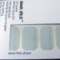 Essie Nail Polish Stickers Steel the Show Silver Ice Blue Lace Netting Print Fancy Pattern UV Cured