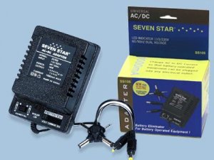 Seven Star AC/DC Power Adapter 1000ma 110V/220V SS-105