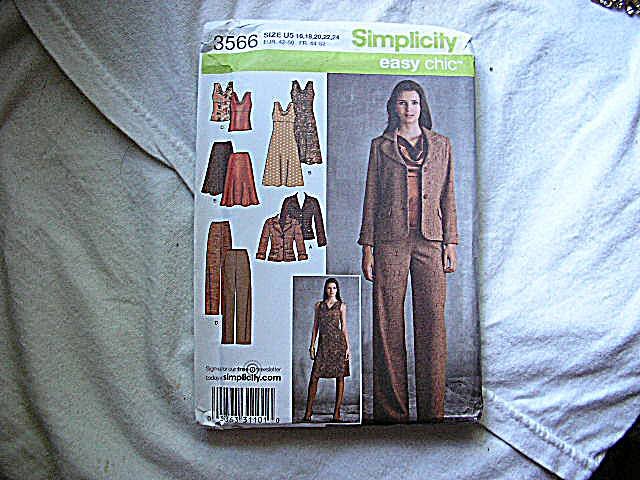 Simplicity Easy Chic Sewing Pattern #3566