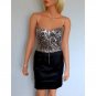 TEAL GREEN SEQUIN SATIN BODYCON BODY CON MINI COCKTAIL PARTY PROM DRESS UK SIZE 12, US SIZE 8