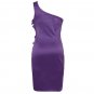 WOMENS BLACK FLOWER ONE SHOULDER BODYCON BODY CON EVENING COCKTAIL PROM PARTY DRESS UK 12, US 8
