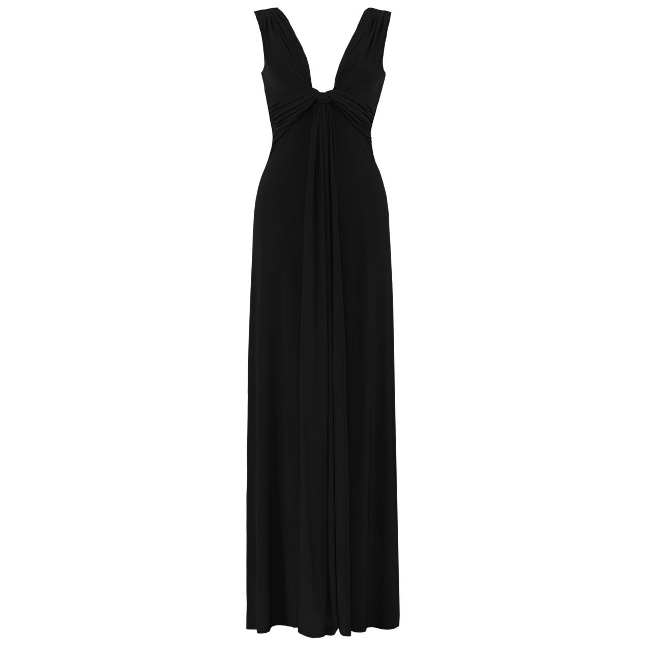 BLACK LONG GRECIAN SUMMER EVENING PROM PARTY MAXI GOWN DRESS UK 8-10 ...