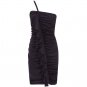 BLACK RUFFLE FRILL BEADED EVENING MINI BODYCON PROM COCKTAIL CLUBWEAR PARTY DRESS UK 8-10, US 4-6