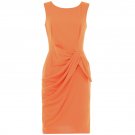 WOMENS LADIES ORANGE OFFICE BODYCON WORK CASUAL FORMAL EVENING PENCIL SHIFT DAY DRESS UK 10, US 6
