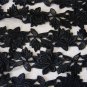 10yds BLACK Venise Lace Trim Embroidered Rose Applique