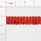 5 Yards RED 7/8" Stretch Sequin Trim