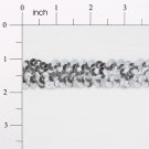 5 Yards SILVER 7/8" Stretch Sequin Trim