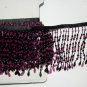 SALE-5 Yards 5" Hot Pink & Black Beaded Fringe Lamps, Costumes, Crafts