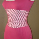 Pink Fishnet Waist Tunic Top Punk Rock Top Shirt Tank o/s