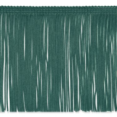6" Teal Green Chainette Fabric Fringe Trim By the Yard
